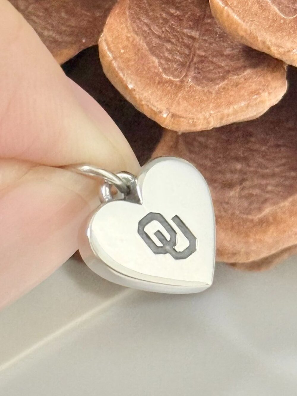 The University of Oklahoma Small Heart Charm